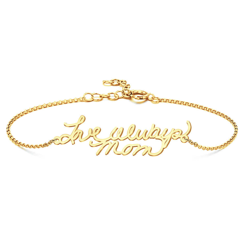 Personalized Photo Handwriting Bracelet Memorial Custom Keepsake Gift for Mom Girlfriend Family - yournamenecklaceuk