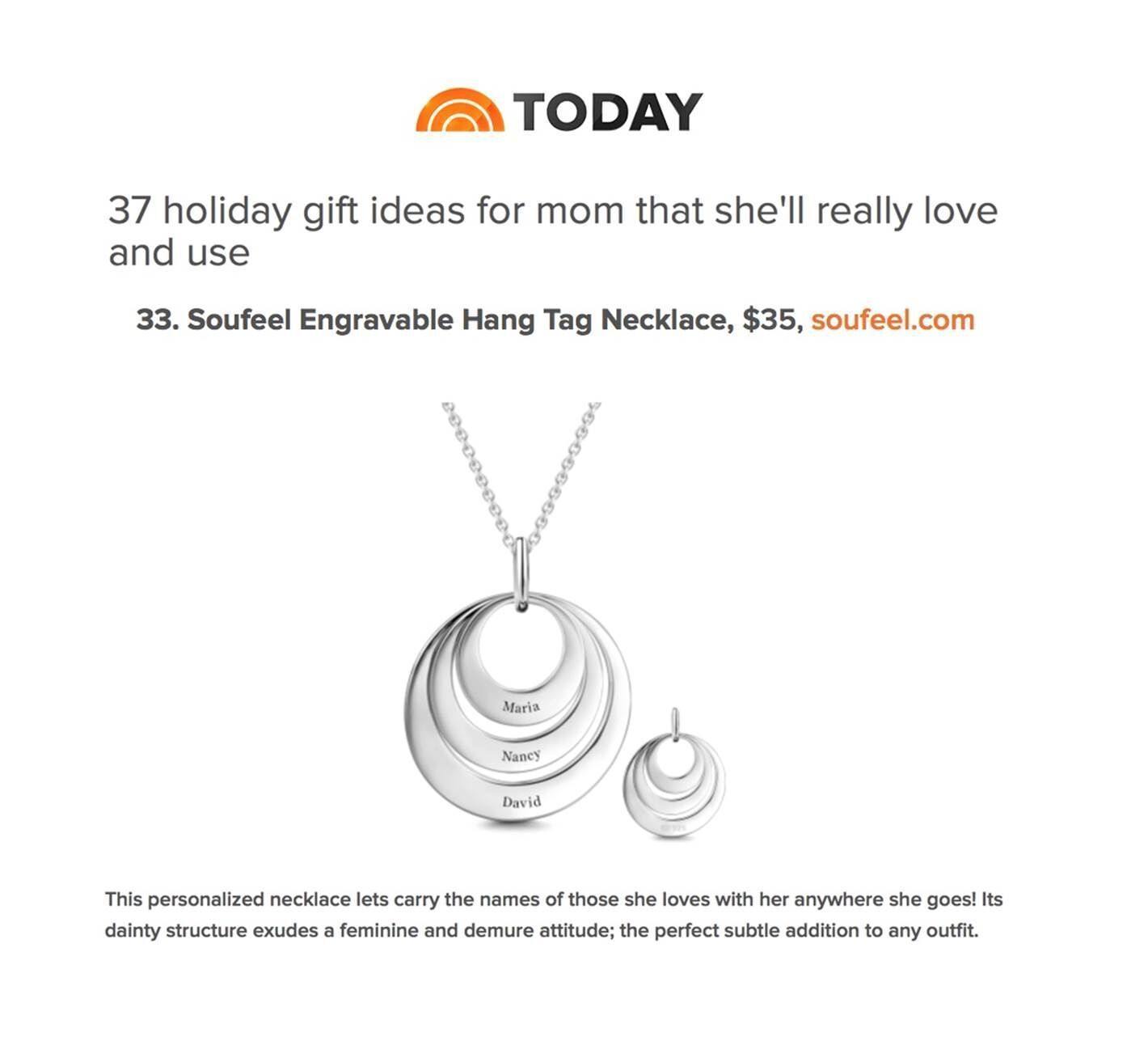 Gift for Mom - Engraved Three Disc Necklace - yournamenecklaceuk