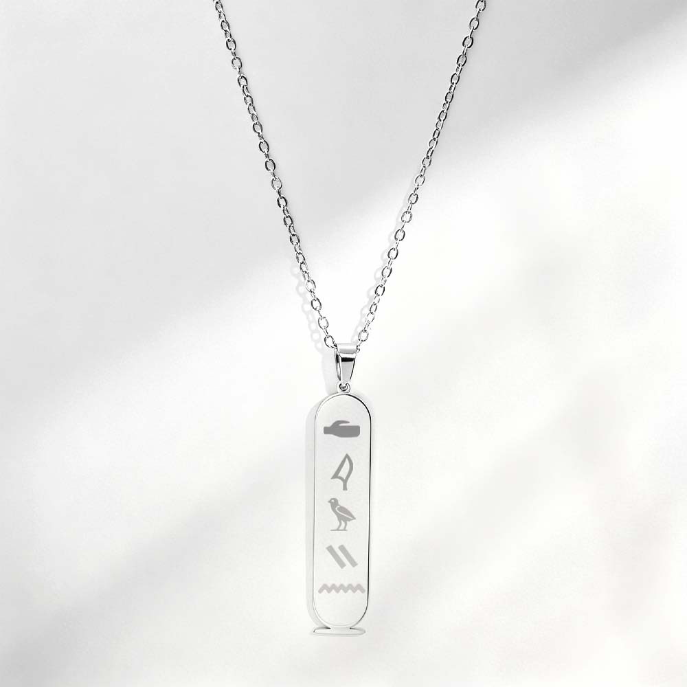 Personalized Egyptian Hieroglyphs Cartouche Necklace Custom Ancient Name Jewelry Gift for Her -  NameNecklaceUK