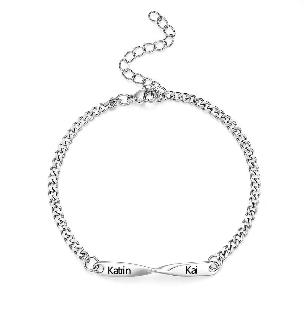 Custom Spiral Name Bracelet for Couples – Personalized Spiral Couple Bangle Engraved His & Hers Bangle Gift For Couple -  NameNecklaceUK