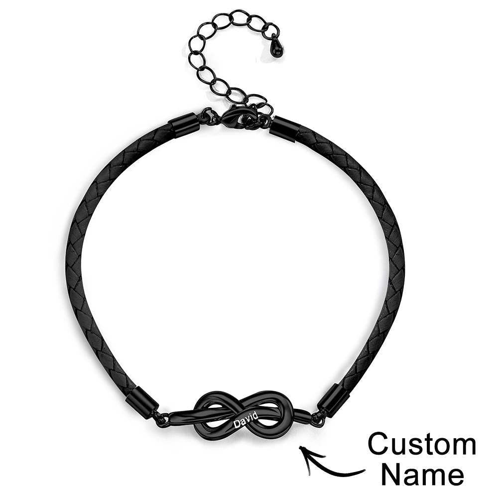 Engraved Roped Couple Bracelet Personalized Braided Bracelet Valentine's Day Gifts - yournamenecklaceuk
