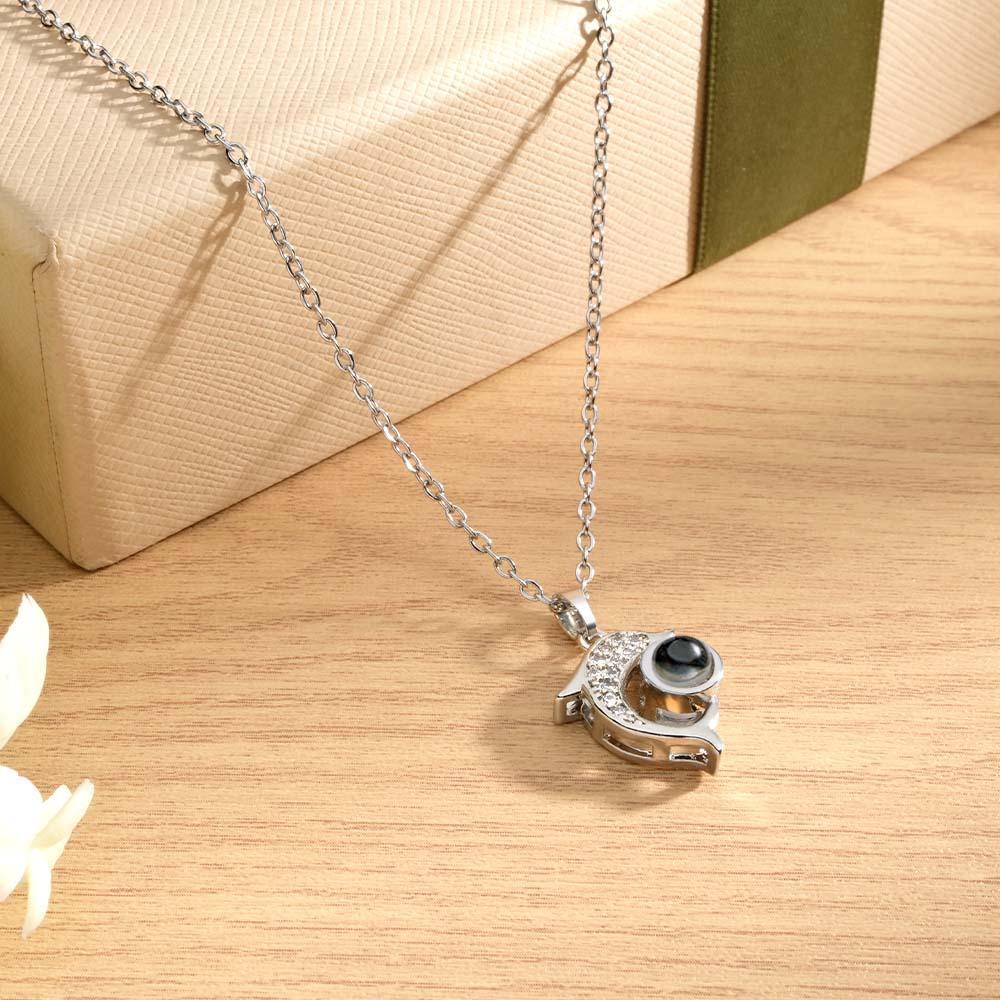 Custom Photo Projection Necklace Creative Dolphin Exquisite Gifts - yournamenecklaceuk