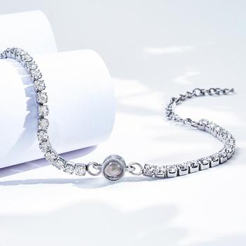 Custom Photo Projection Bracelet Fashionable All Diamonds Bracelet Gifts For Her - yournamenecklaceuk