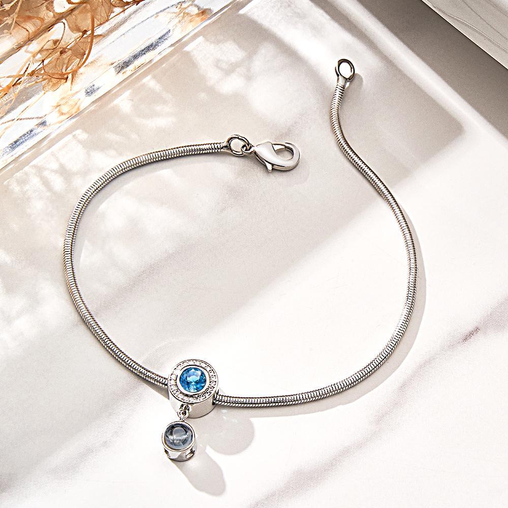 Custom Projection Bracelet Birthstone Unique Gift for Her - yournamenecklaceuk