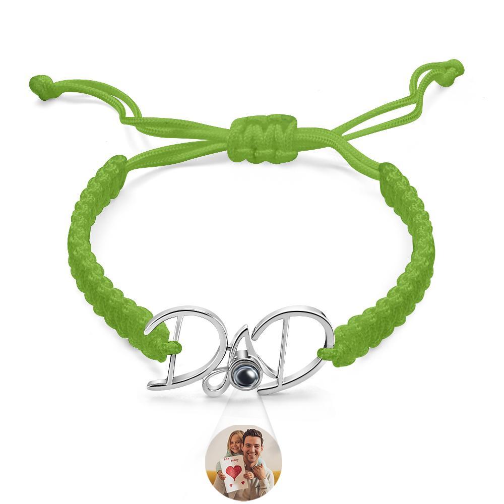 Custom Projection Bracelet Weave Gift for Dad - yournamenecklaceuk