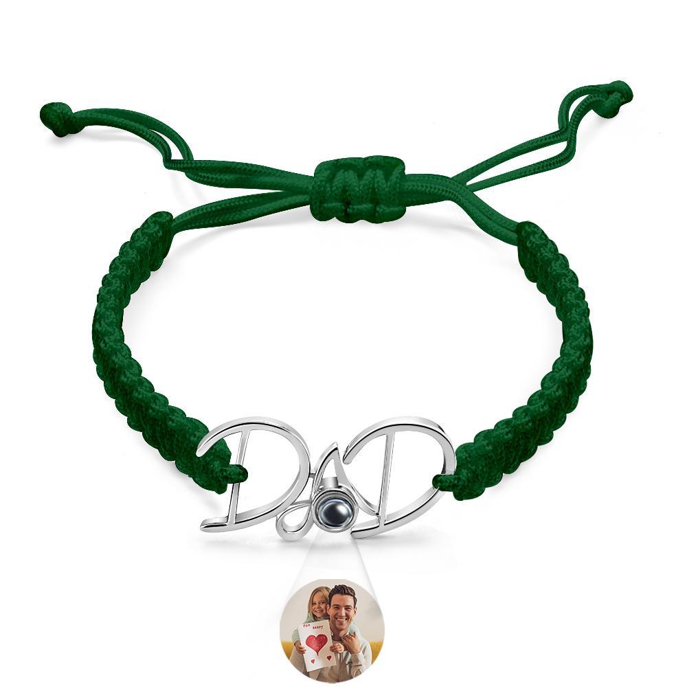 Custom Projection Bracelet Weave Gift for Dad - yournamenecklaceuk