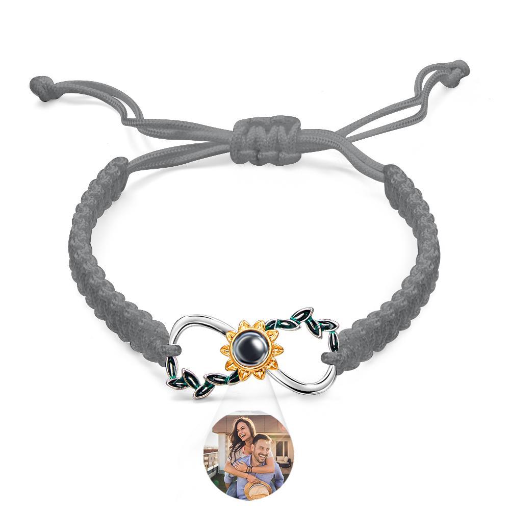 Custom Projection Bracelet Infinite Love Weave Couple Gift - yournamenecklaceuk