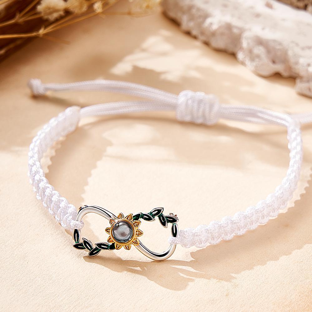 Custom Projection Bracelet Infinite Love Weave Couple Gift - yournamenecklaceuk