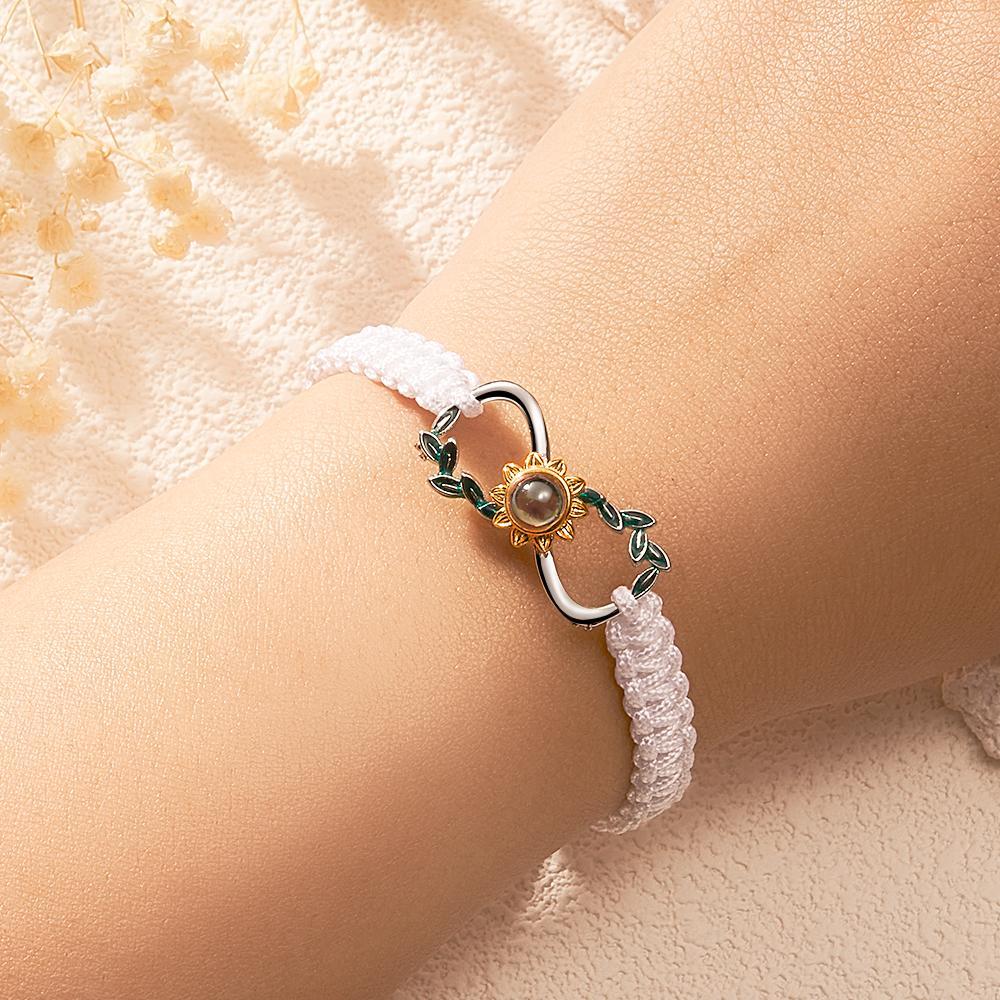 Custom Projection Bracelet Infinite Love Weave Couple Gift - yournamenecklaceuk