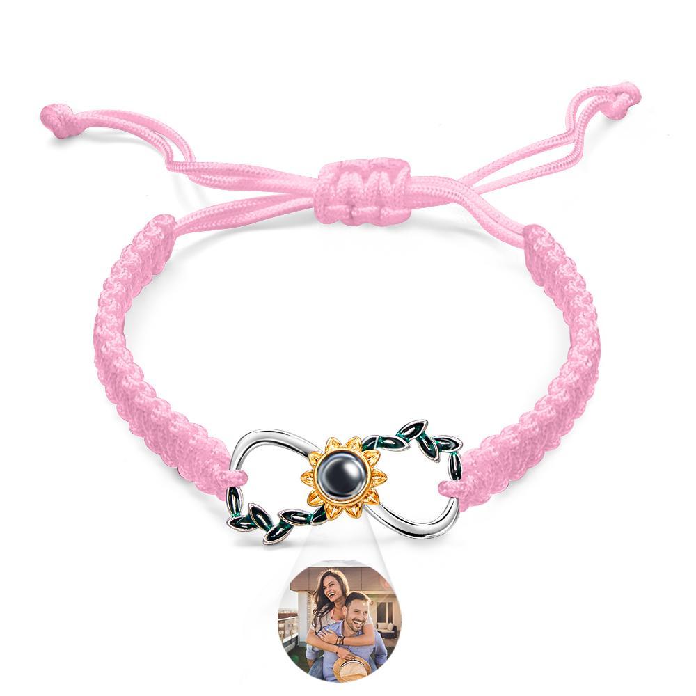 Custom Projection Bracelet Infinite Love Weave Couple Gift - yournamenecklaceuk