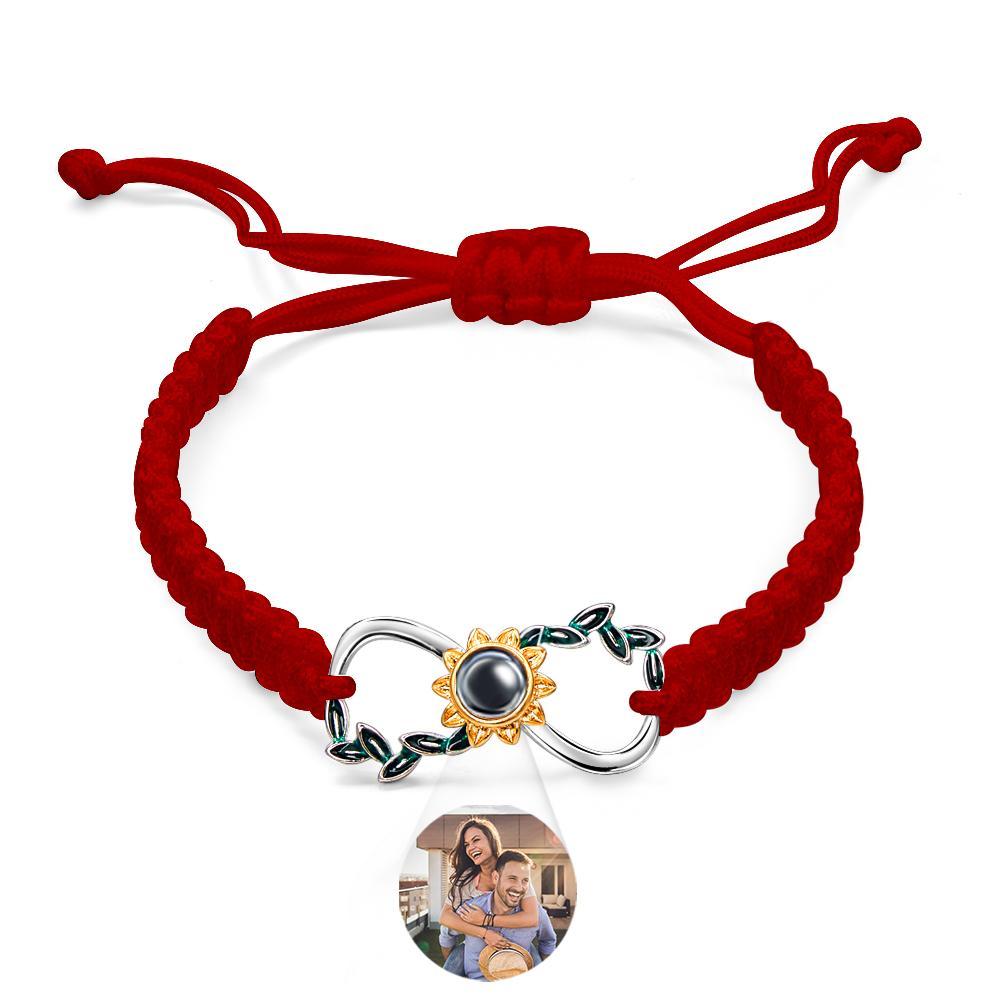 Custom Projection Bracelet Infinite Love Weave Couple Gift - yournamenecklaceuk