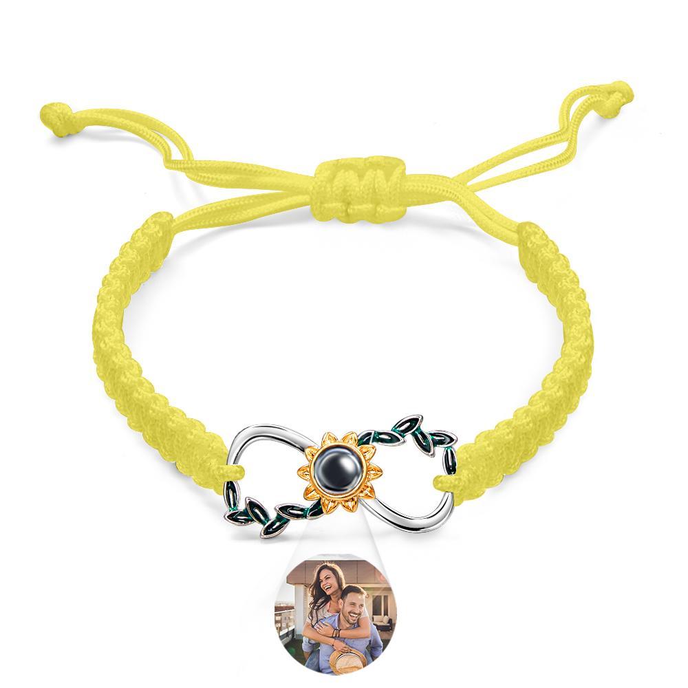 Custom Projection Bracelet Infinite Love Weave Couple Gift - yournamenecklaceuk
