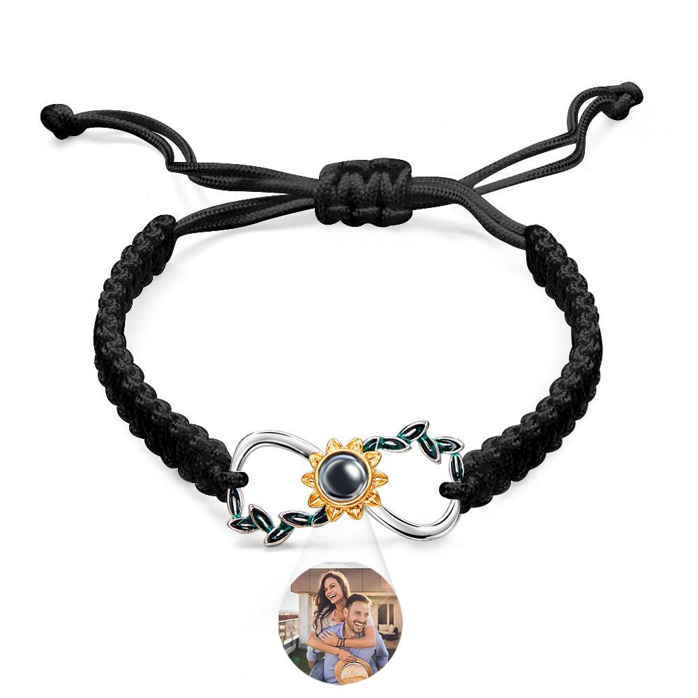 Custom Projection Bracelet Infinite Love Weave Couple Gift - yournamenecklaceuk