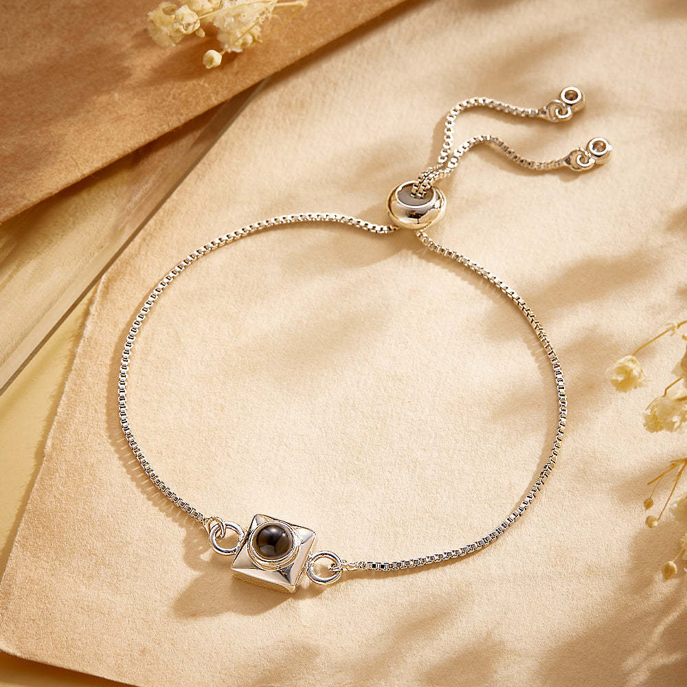 Custom Projection Bracelet Square Simple Gift for Her - yournamenecklaceuk