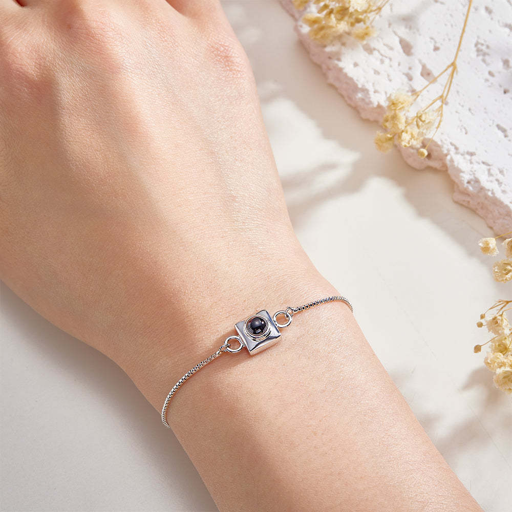 Custom Projection Bracelet Square Simple Gift for Her - yournamenecklaceuk