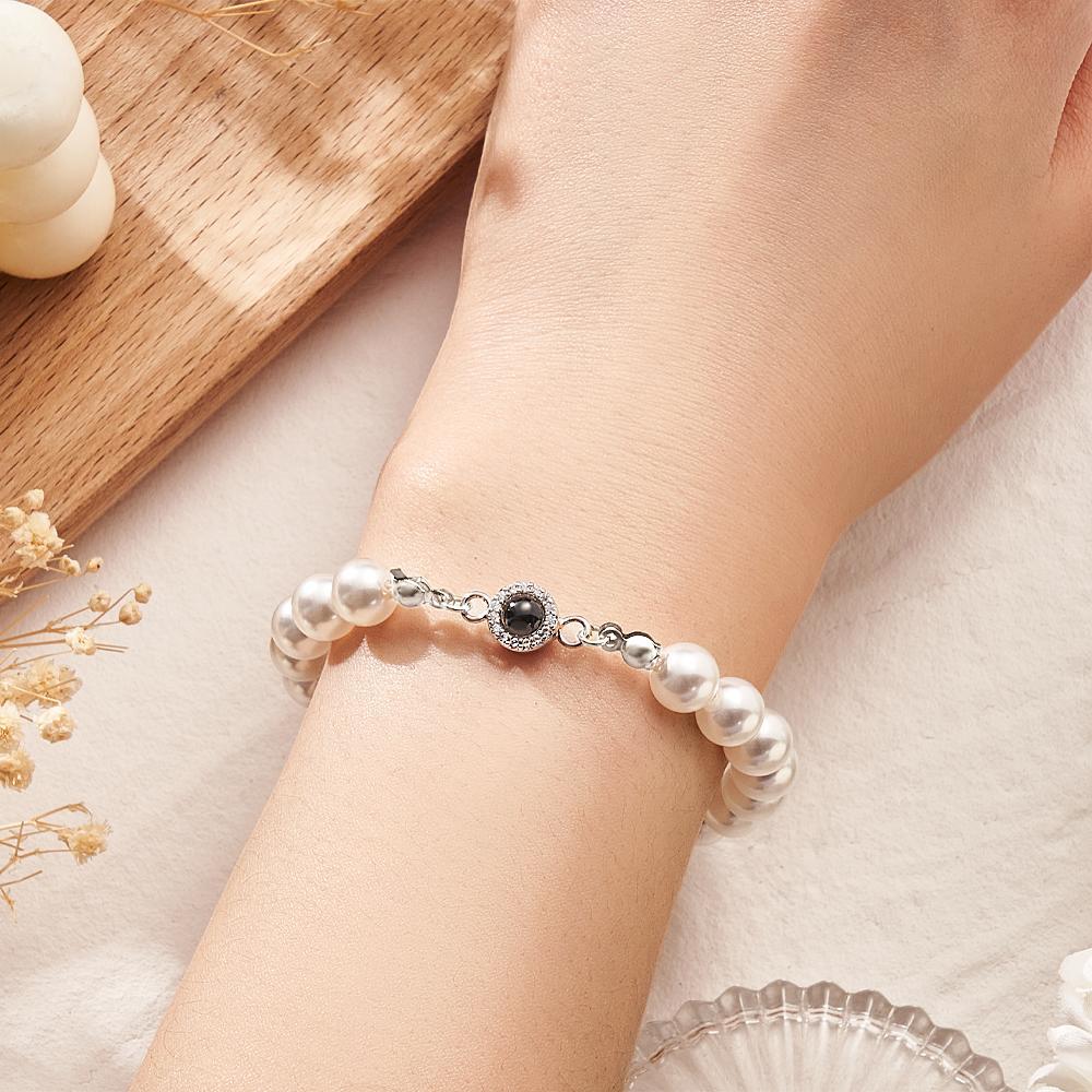 Custom Projection Bracelet Diamond Pearl Simple Gift - yournamenecklaceuk