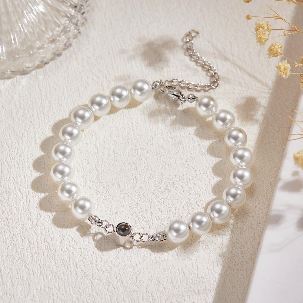 Custom Projection Bracelet Pearl Romantic Gift - yournamenecklaceuk