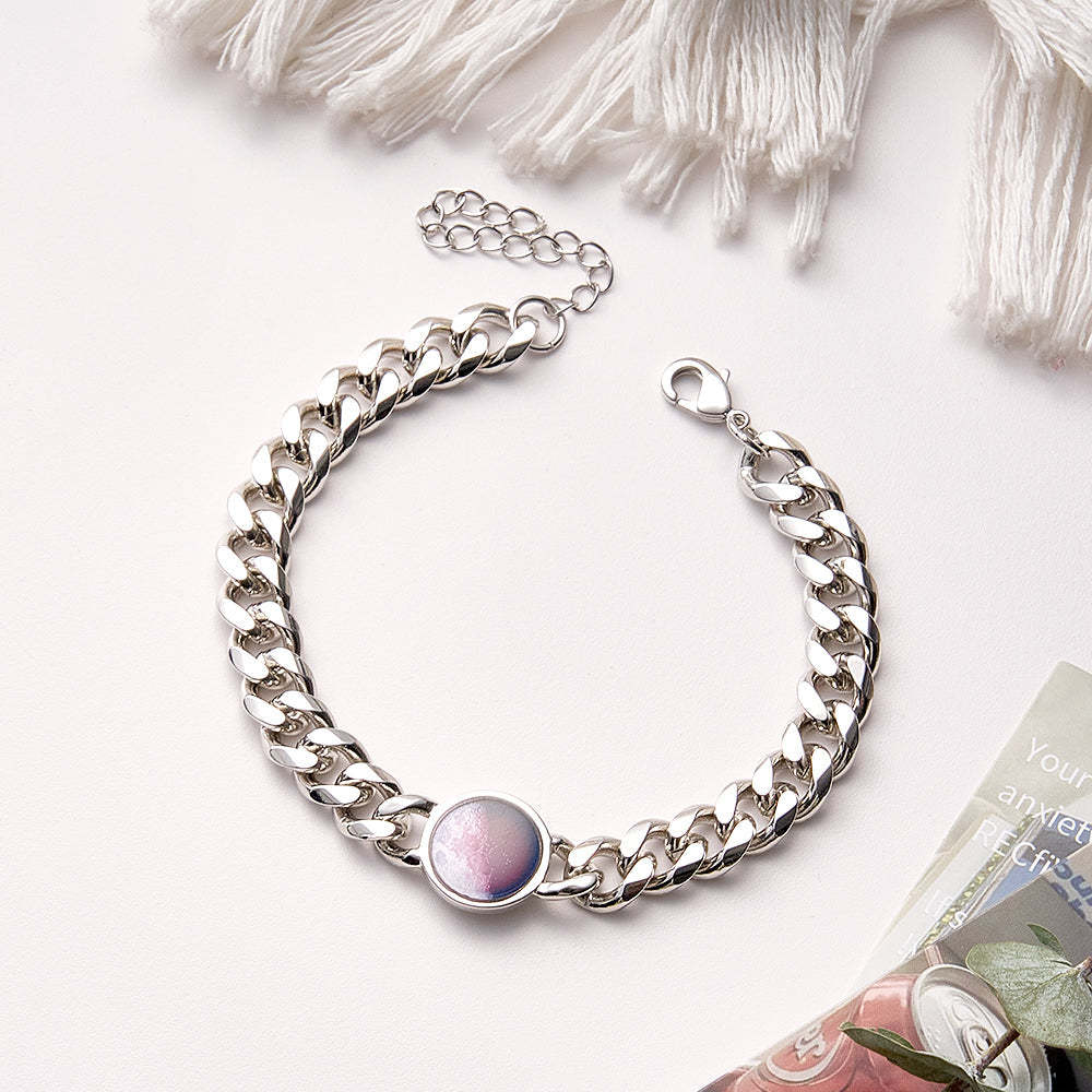 Custom Moon Phase Bracelet Personalized Jewelry Engraved Anniversary Moon Gift For Her/Him - yournamenecklaceuk