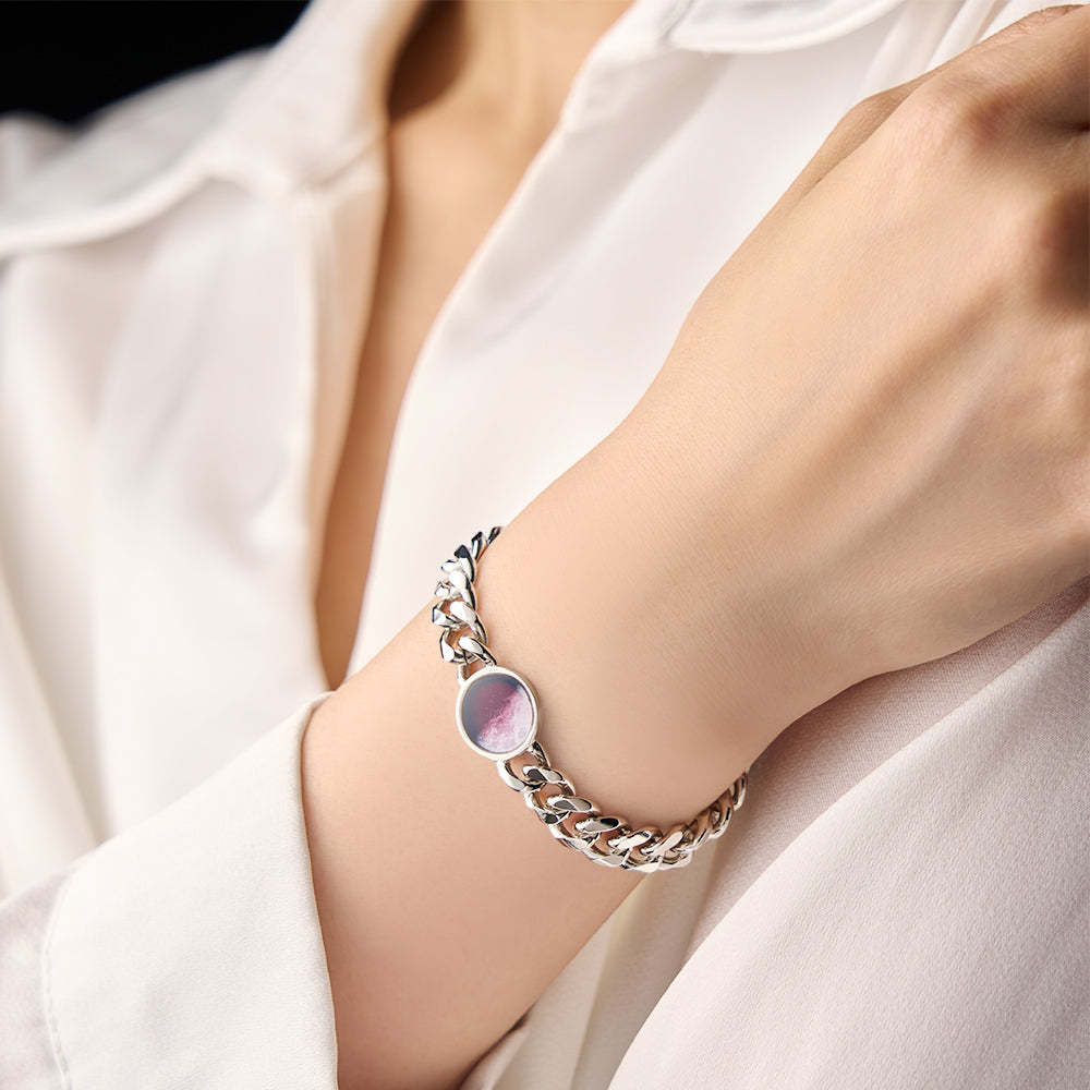 Custom Moon Phase Bracelet Personalized Jewelry Engraved Anniversary Moon Gift For Her/Him - yournamenecklaceuk