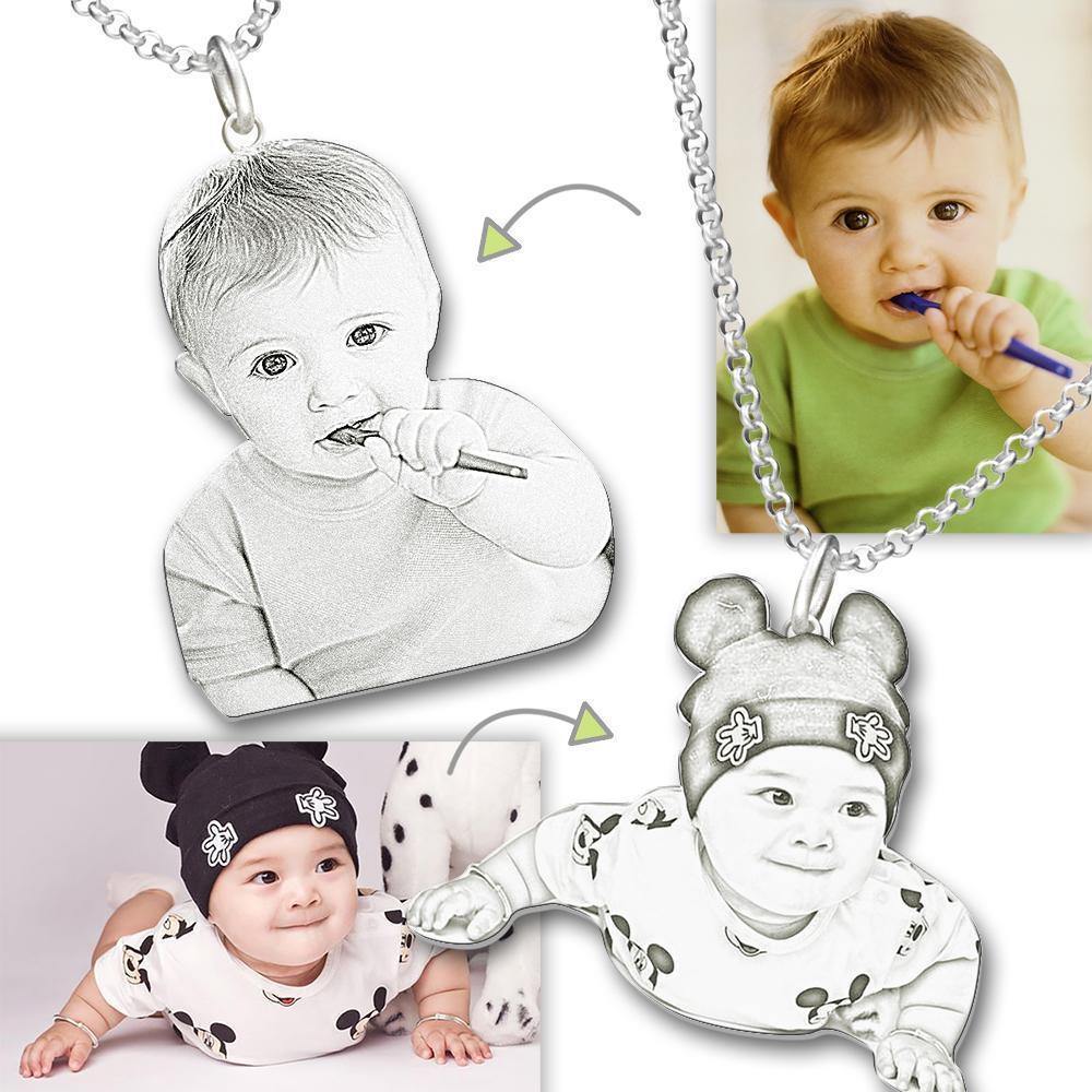 Father?ˉs Day Gifts Photo Tag Necklace Stainless Steel - yournamencklaceuk