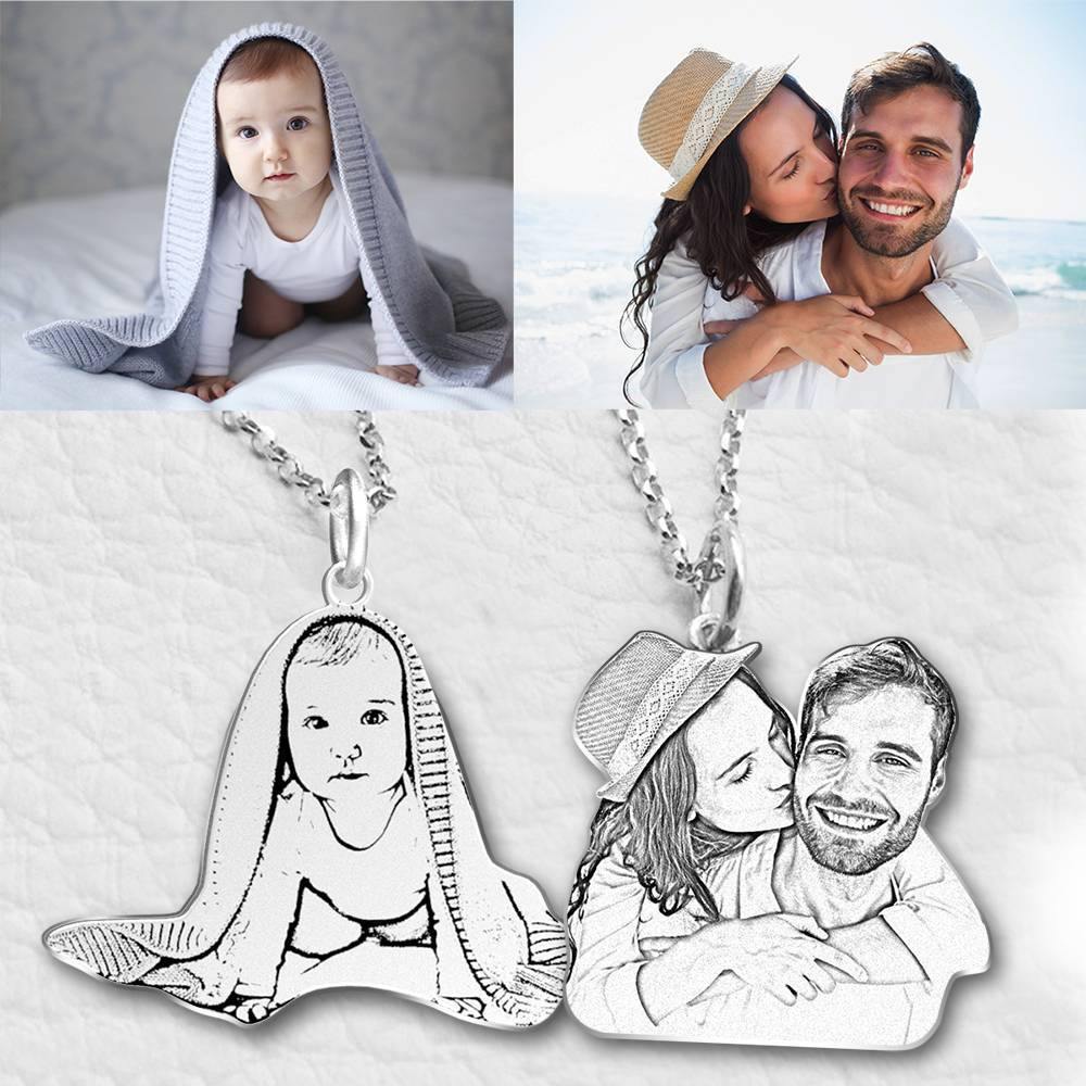 Photo Tag Necklace Stainless Steel with Your Lovely Pet - yournamencklaceuk