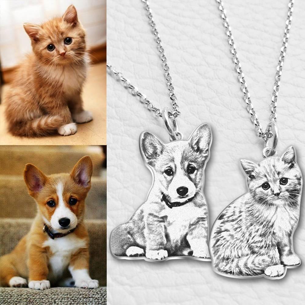 Photo Tag Necklace Stainless Steel with Your Lovely Pet - yournamencklaceuk