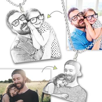 Father?ˉs Day Gifts Photo Tag Necklace Stainless Steel - yournamencklaceuk