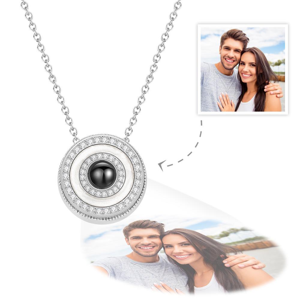 Custom Photo Projection Necklace Halo Photo Necklace Creative Gift - yournamenecklaceuk