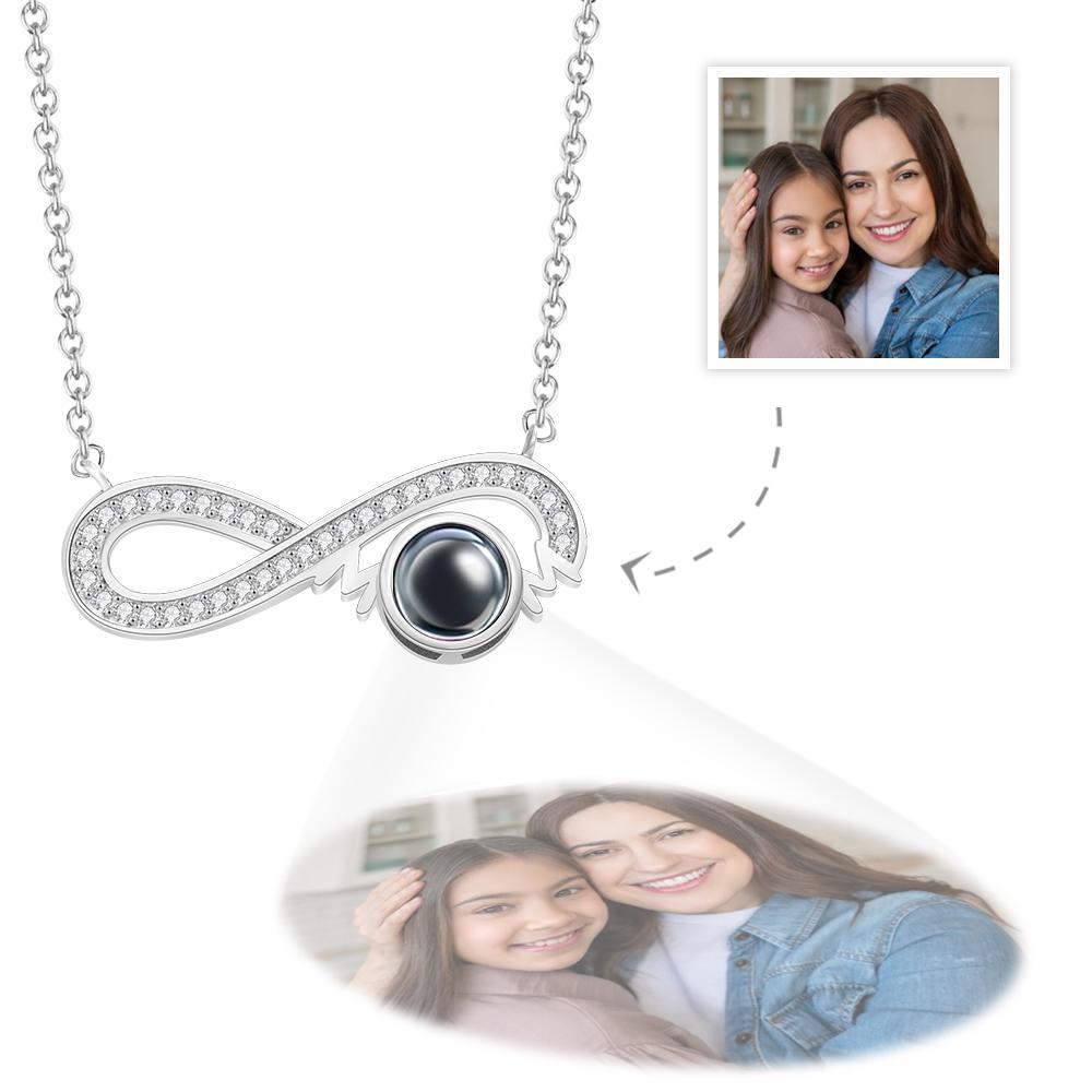 Custom Projection Necklace Infinity Symbol Creative Simplicity Gifts - yournamenecklaceuk