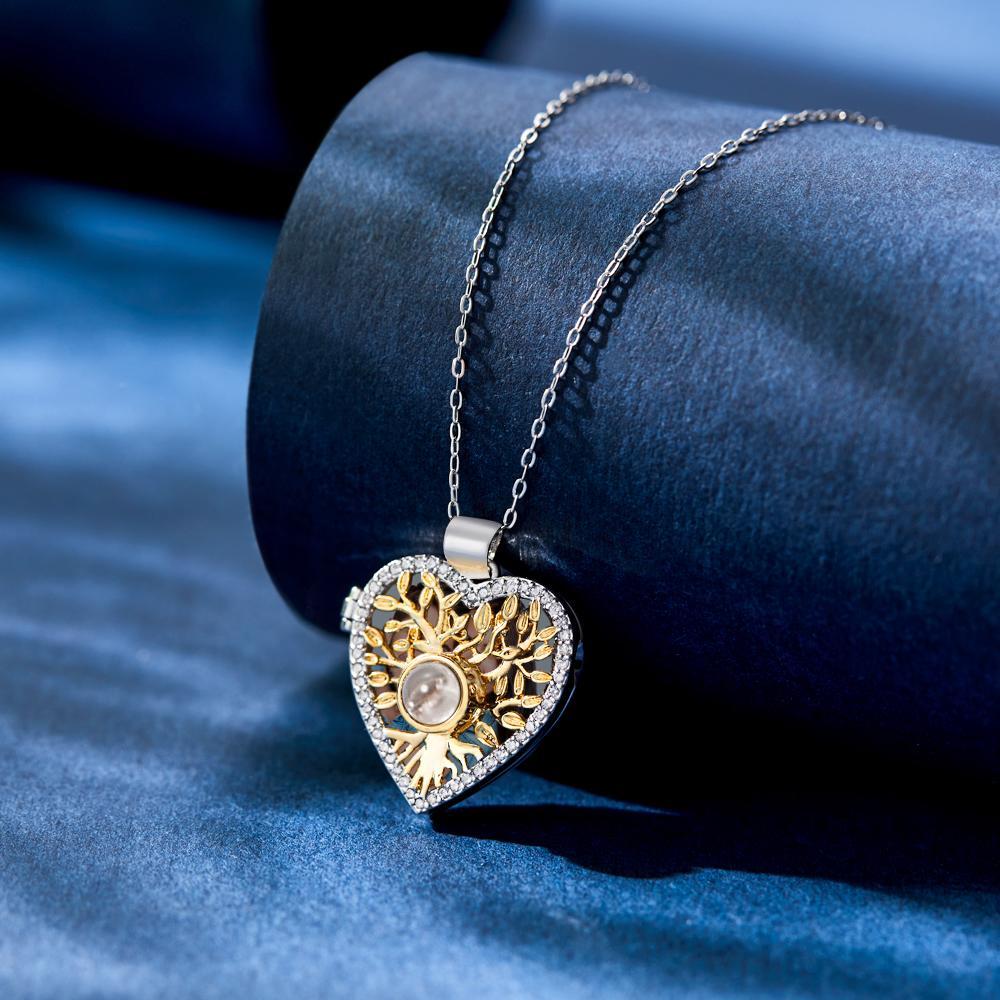 Custom Photo Projection Necklace Flip Cover Exquisite Gifts - yournamenecklaceuk