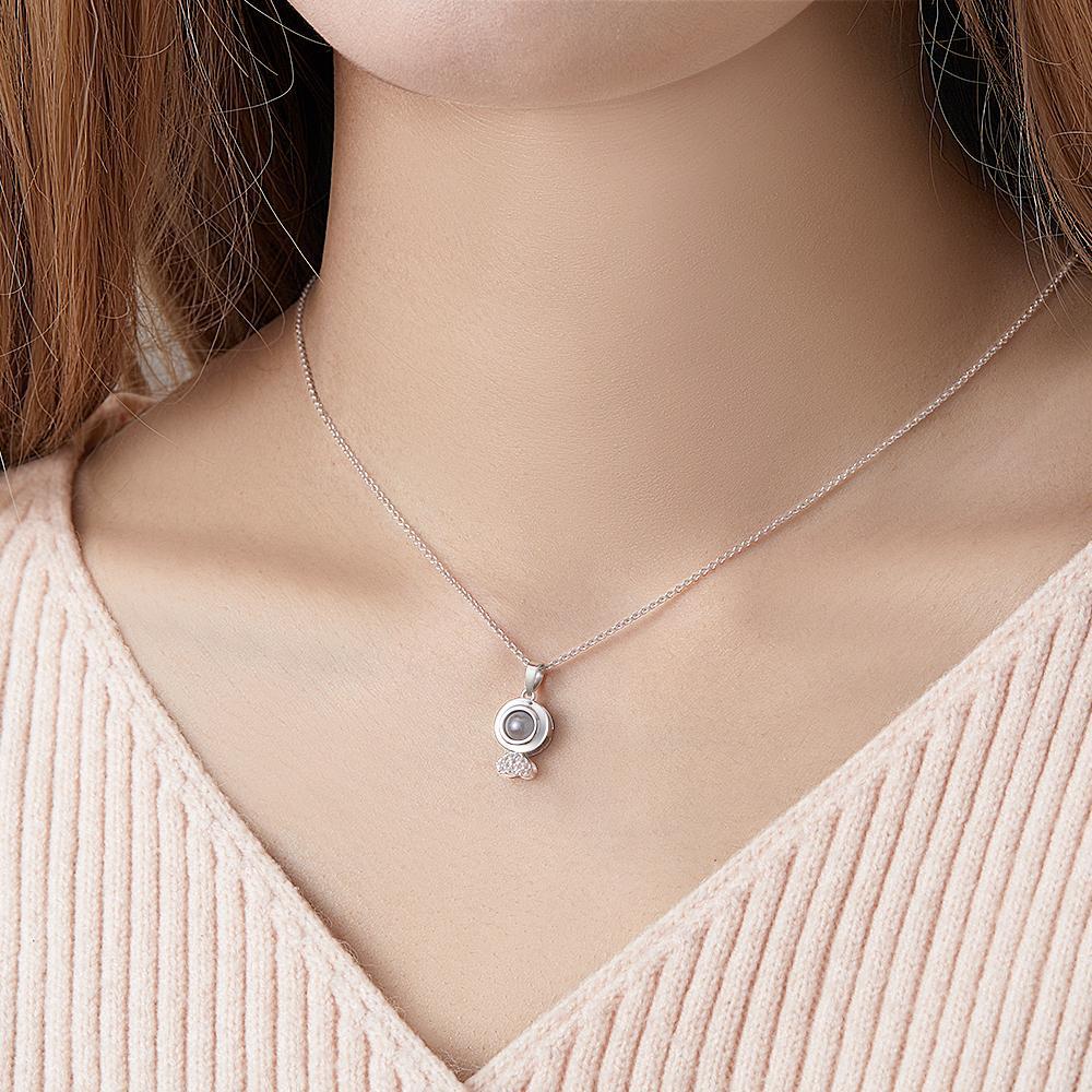 Custom Photo Projection Necklace Creative Trendy Couple Gifts - yournamenecklaceuk