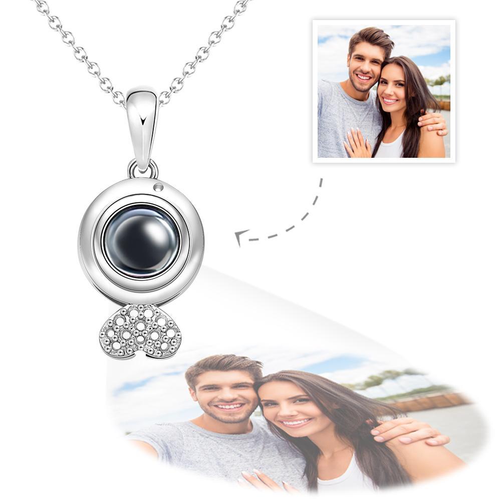 Custom Photo Projection Necklace Creative Trendy Couple Gifts - yournamenecklaceuk
