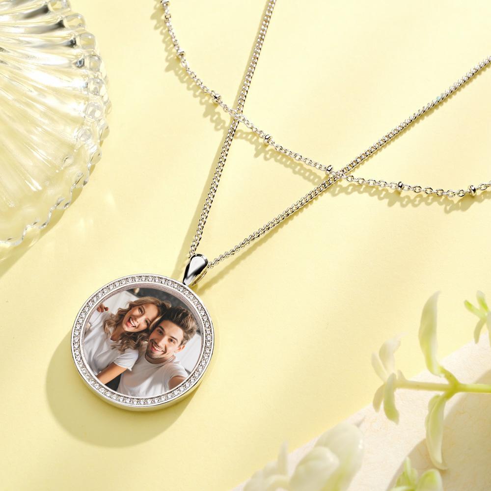 Layered Custom Necklace Photo Necklace Anniversary Gifts - yournamenecklaceuk