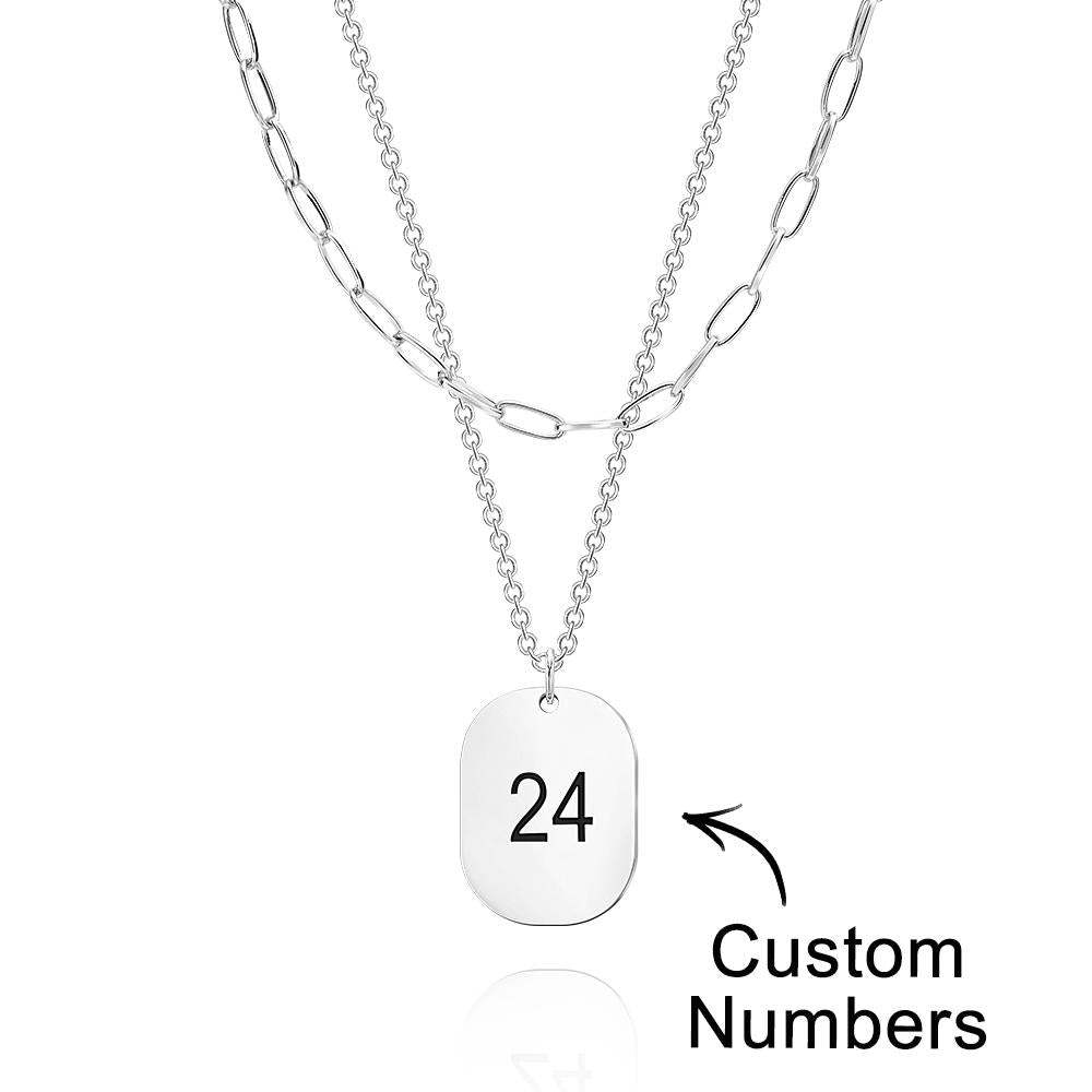 Layered Custom Necklace Engraved Necklace Anniversary Gifts - yournamenecklaceuk
