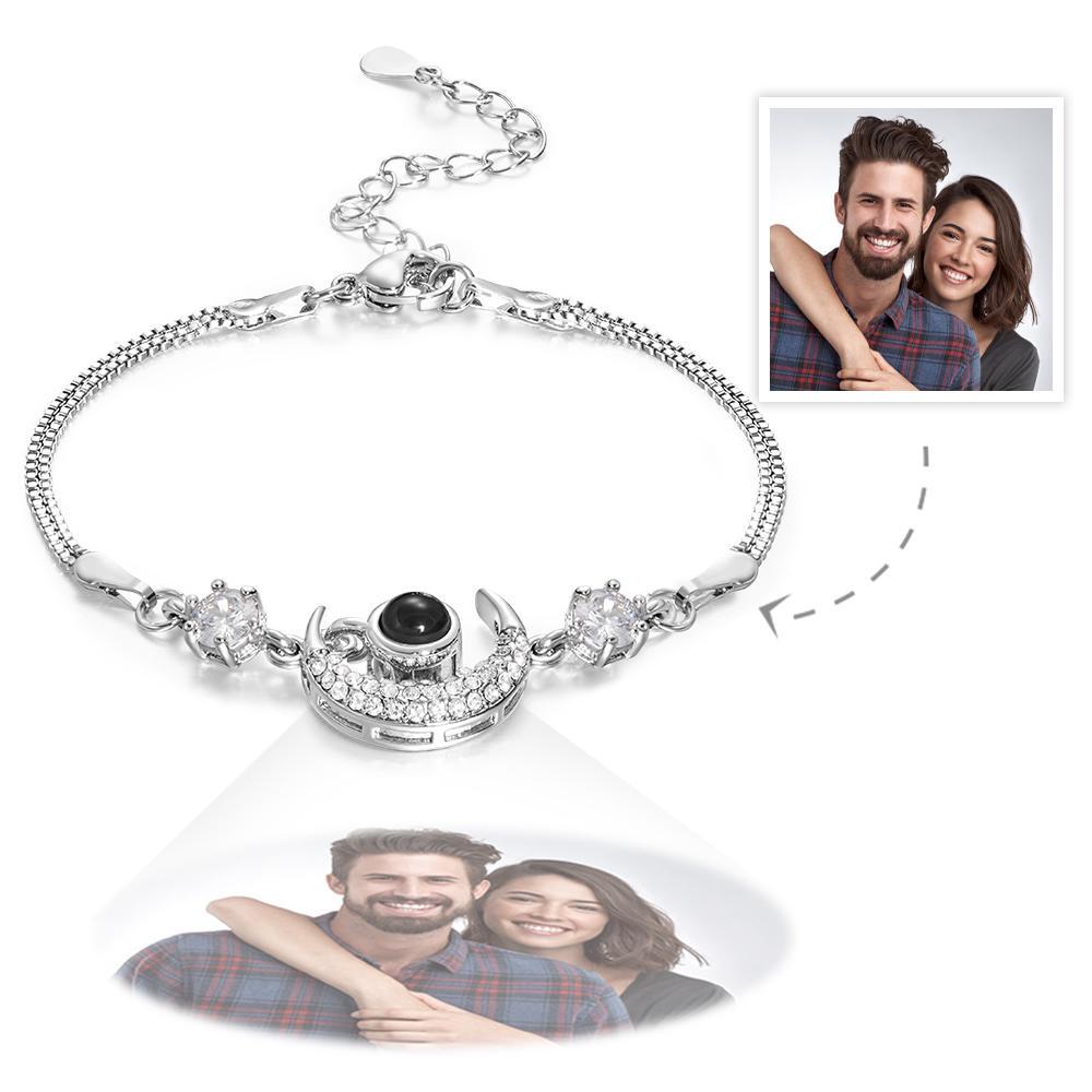 Custom Photo Projection Bracelet Moon Star Projection Bracelet Creative Gift - yournamenecklaceuk