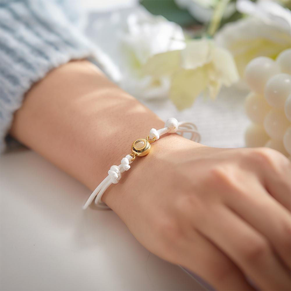 Custom Projection Photo Bracelet Weave Style Colorful Couple Gifts - yournamenecklaceuk