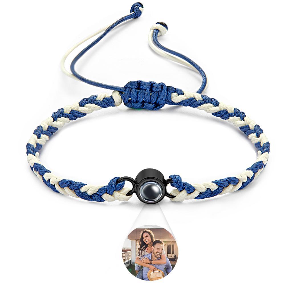 Custom Projection Bracelet Colorful Weave Fashion Gift - yournamenecklaceuk