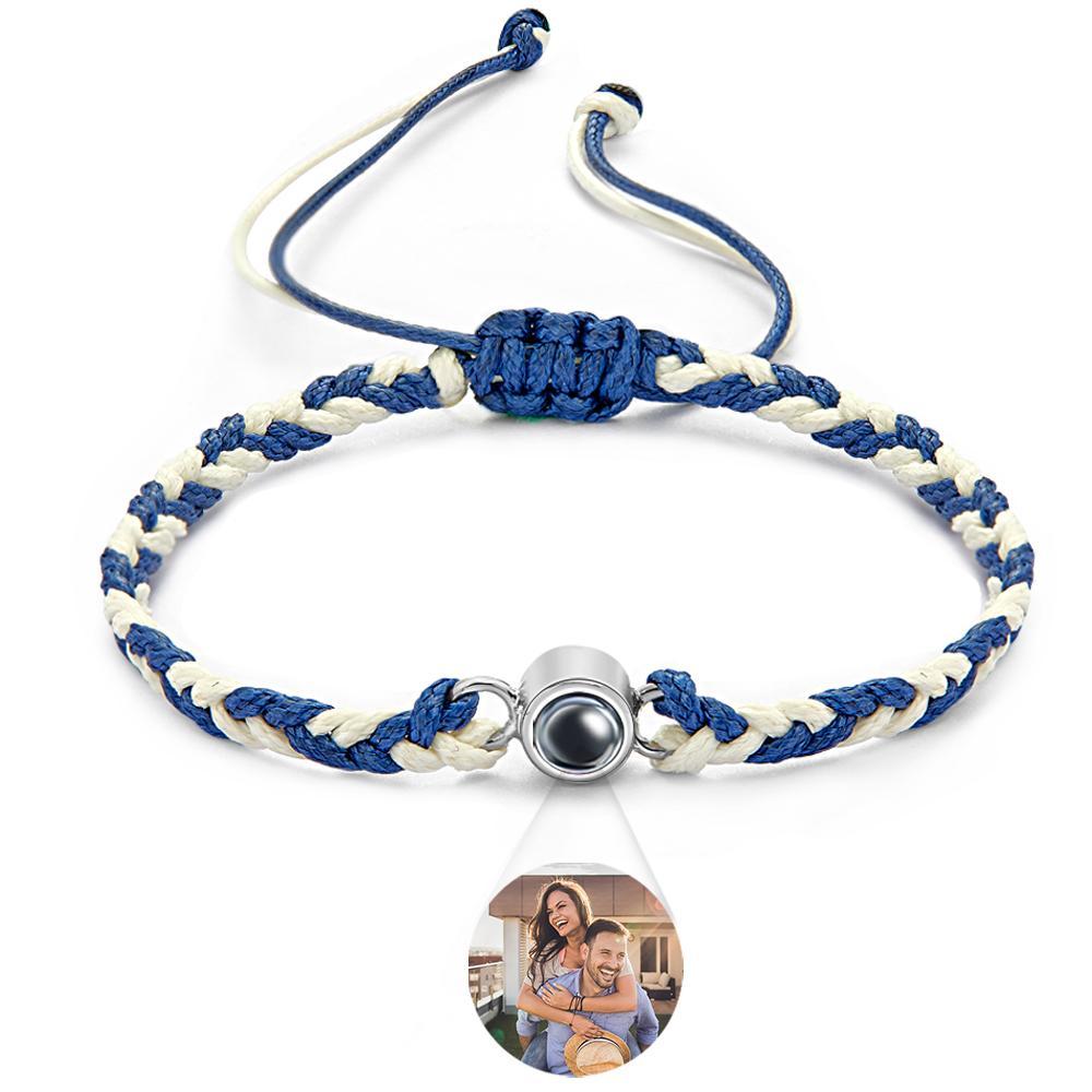 Custom Projection Bracelet Colorful Weave Fashion Gift - yournamenecklaceuk