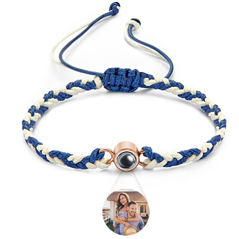 Custom Projection Bracelet Colorful Weave Fashion Gift - yournamenecklaceuk