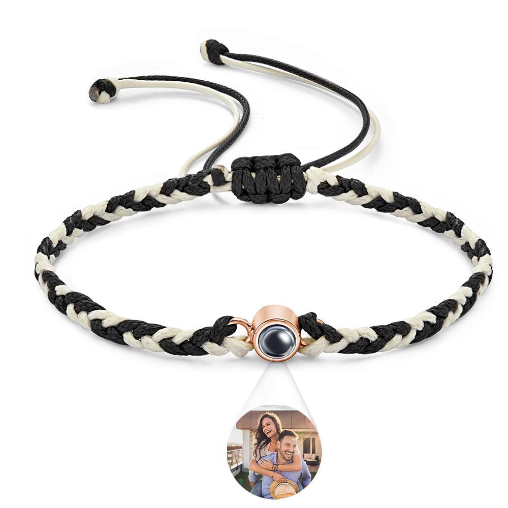 Custom Projection Bracelet Colorful Weave Fashion Gift - yournamenecklaceuk