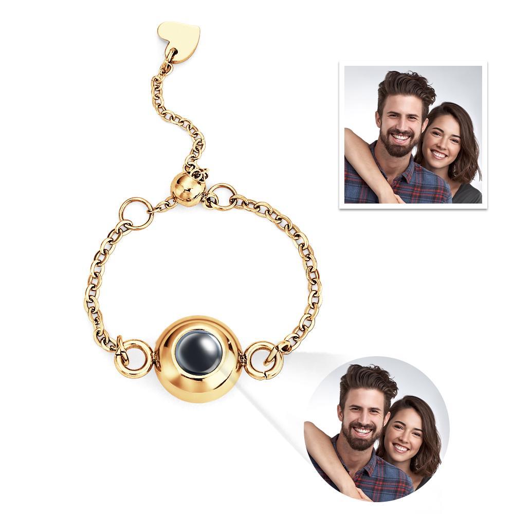 Custom Photo Projection Ring Trendy Best Friend Gift - yournamenecklaceuk