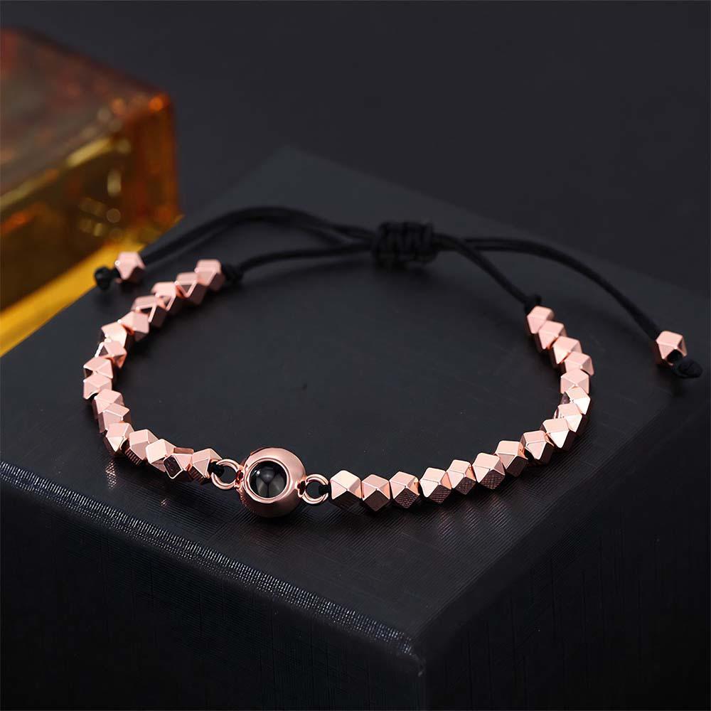 Custom Projection Bracelet Special Shaped Beads Gift for Him - yournamenecklaceuk