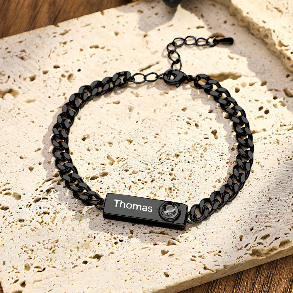 Custom Projection Bracelet Custom Name Simple Men's Gift - yournamenecklaceuk