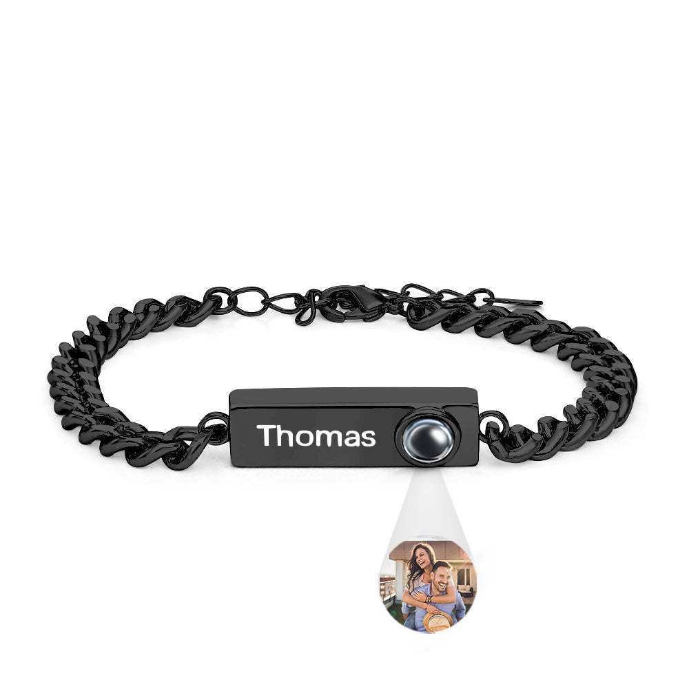 Custom Projection Bracelet Custom Name Simple Men's Gift - yournamenecklaceuk