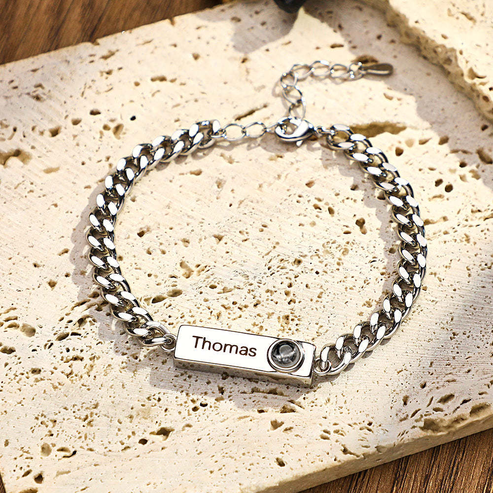 Custom Projection Bracelet Custom Name Simple Men's Gift - yournamenecklaceuk