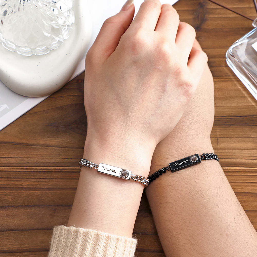 Custom Projection Bracelet Custom Name Simple Men's Gift - yournamenecklaceuk