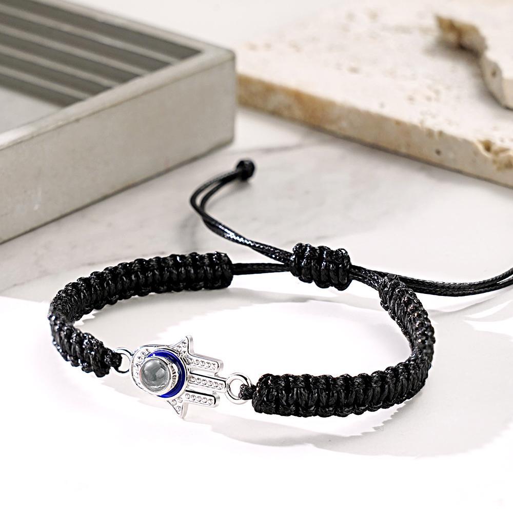 Custom Projection Bracelet Evil Eye Fashion Men's Gift - yournamenecklaceuk