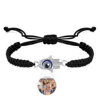 Custom Projection Bracelet Evil Eye Fashion Men's Gift - yournamenecklaceuk
