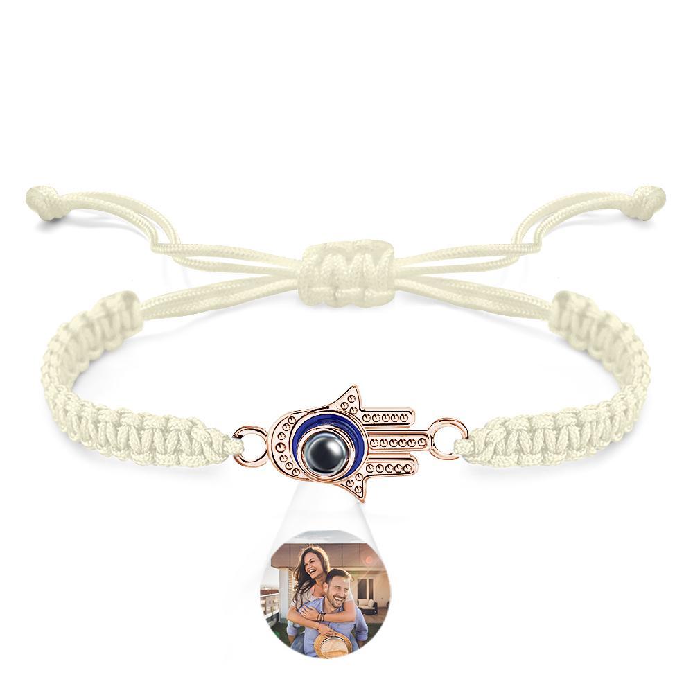 Custom Projection Bracelet Evil Eye Fashion Men's Gift - yournamenecklaceuk