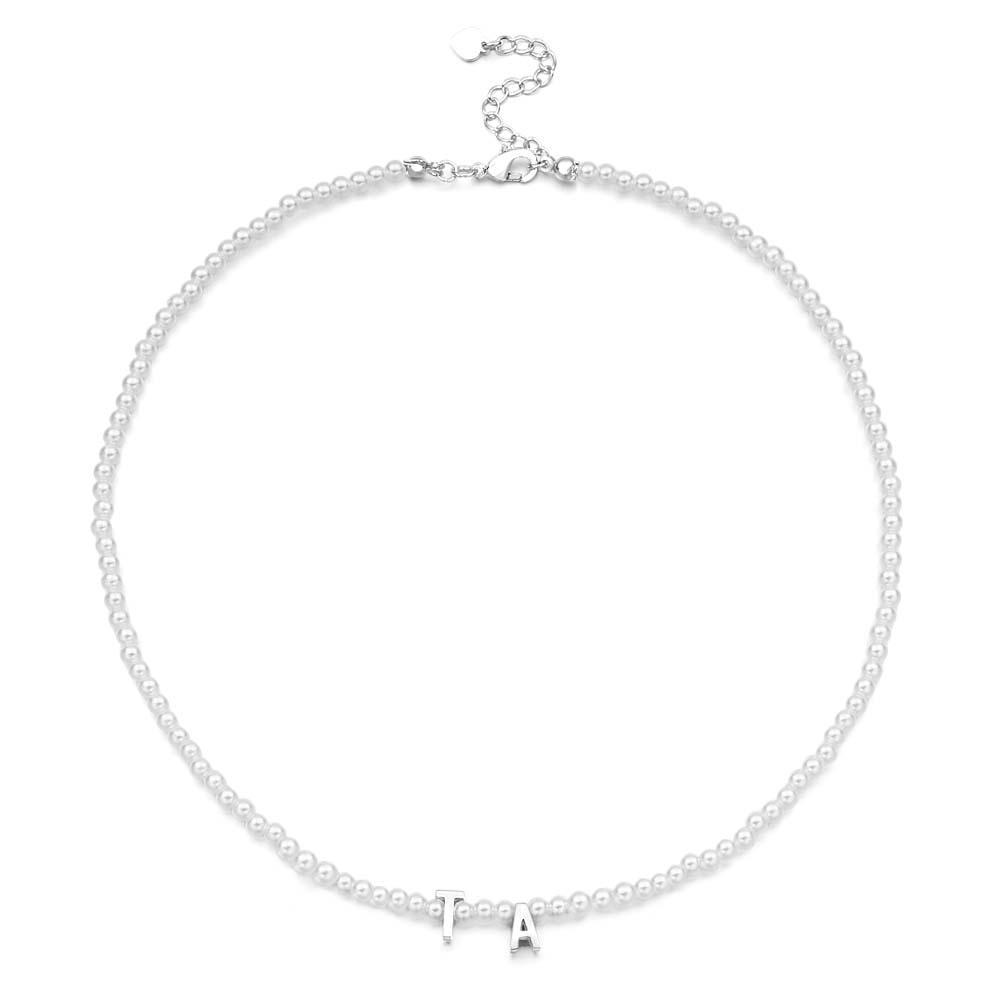 Personalized Pearl Necklace Custom Name Necklace Gift For Her - yournamenecklaceuk